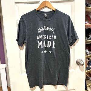 Jack Daniel's American Made Charcoal Gray T-Shirt Fangear Size L